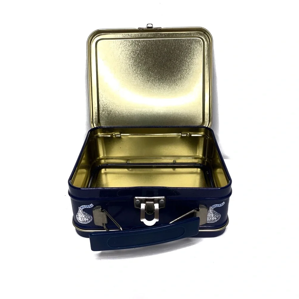 Vintage 1980’s Collectible Hershey’s Kisses Milk Chocolate Mini Lunch Box Tin - Picture 3 of 3